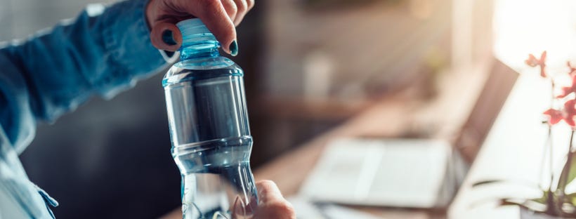 Plastic bottle full of water