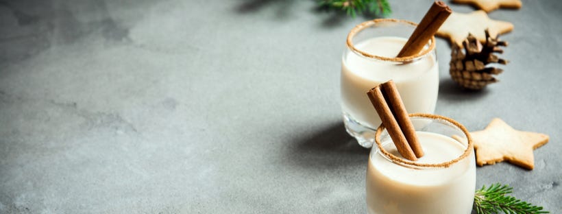 Eggnog with cinnamon