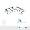 L Shape Curved Sofa Cover