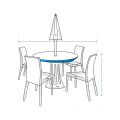 Custom Round Table Chair Set Covers w/ UMBRELLA HOLE