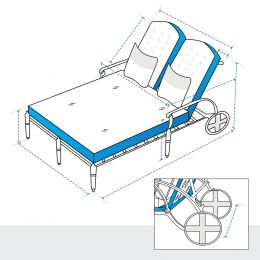 Custom Chaise Lounge Cover - Design 5