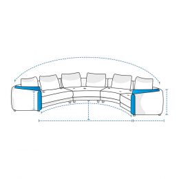 Custom Curved Sofa Covers