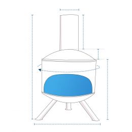 Custom Chiminea Cover - Design 2