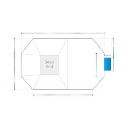 Grecian Pool Cover - Center Steps
