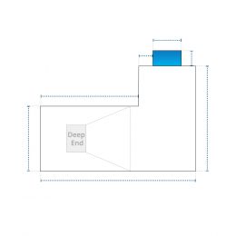 L Shape Pool Cover - Center Steps