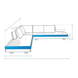 Custom L Shape Sofa Covers - Design 9