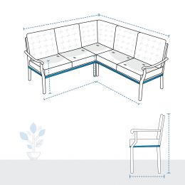 Custom L Shape Sofa Covers - Design 8
