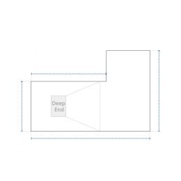 L Shape Pool Cover - No Steps