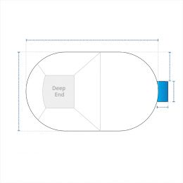 Oval Pool Cover - Center Steps