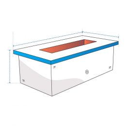 Rectangular Fire Pit Covers - Design 1