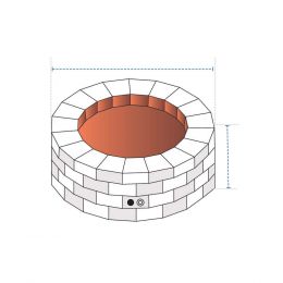 Round Fire Pit Covers - Design 1