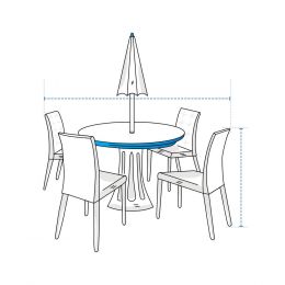 Custom Round Table Chair Set Covers w/ UMBRELLA HOLE