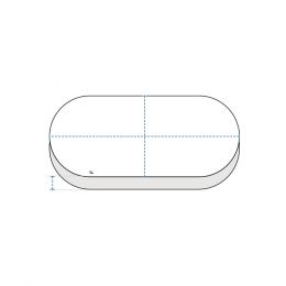 Semi Oval Cushion Cover