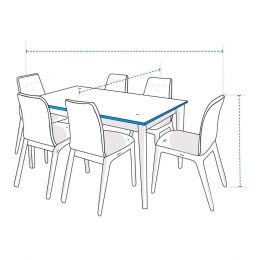Custom Square/Rectangle Table Chair Set Covers