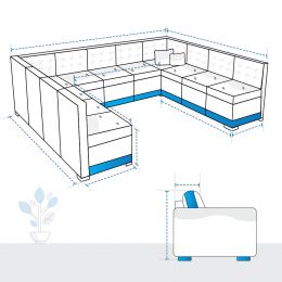 U Shape Sofa Covers - Design 1