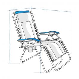 Zero Gravity Folding Chair Cover Waterproof Dustproof UV Resistant Outdoor 37x32 